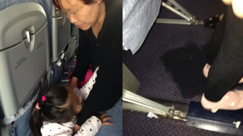 Nenek Ini Biarkan Cucunya Buang Air Kecil di Kabin Pesawat