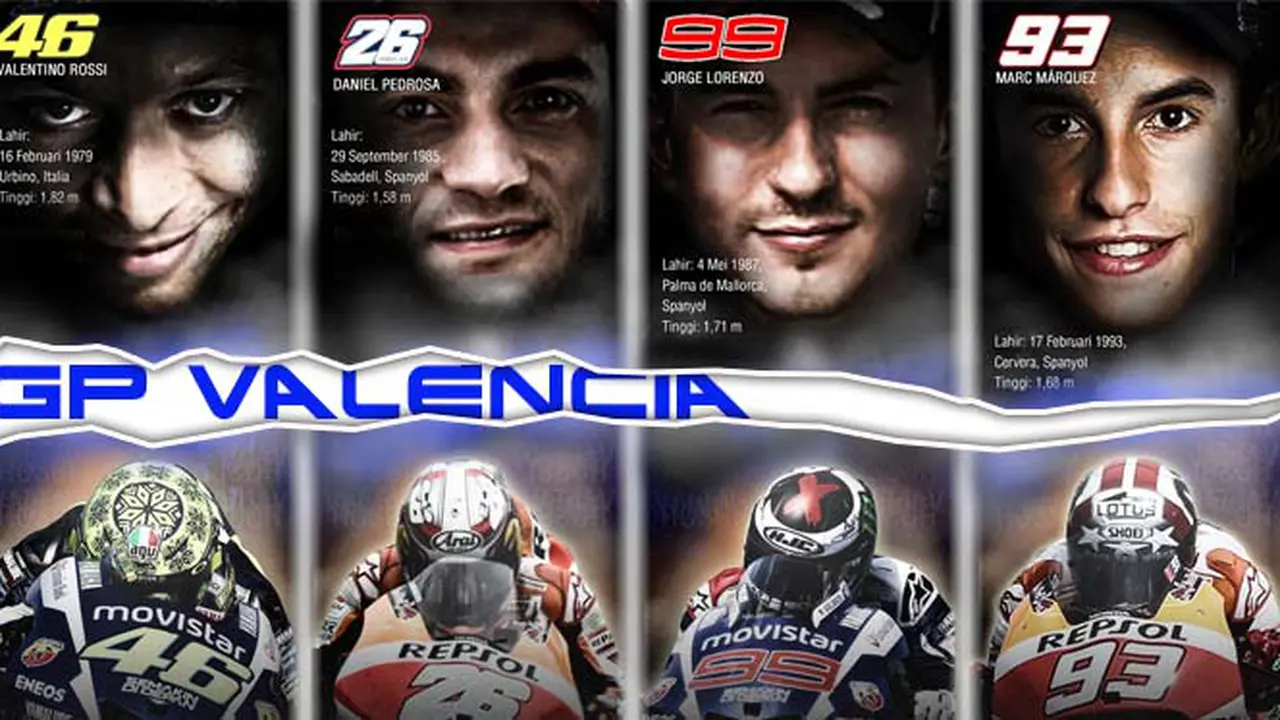 4 pembalap di Motogp valencia