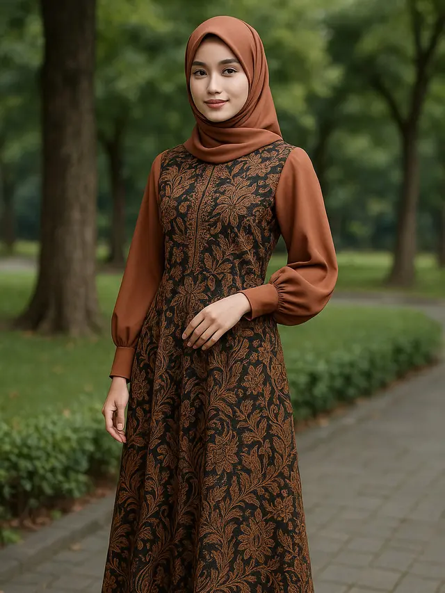8 Model Batik Kombinasi Kain Polos di Lengan, Elegan dan Kekinian untuk Segala Acara