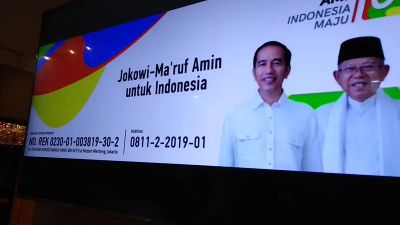 Tim Kampanye Nasional Jokowi-Ma'ruf Amin meluncurkan nomor rekening dana kampanye