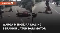 Seorang warga bernama Suroso melakukan aksi pengejaran maling seorang diri. Dia mengejar dari Banggipetak hingga ke Magersari di Kec. Rembang (19/05/2023)