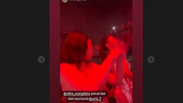 Konser Bunda Corla is Back di Jakarta (foto: Instagram celine_evangelista)