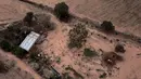 Pemandangan udara dari tempat jenazah lima pemuda ditemukan di Lagos de Moreno, negara bagian Jalisco, Meksiko, pada 17 Agustus 2023. (AFP/Ulises Ruiz)