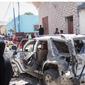 Ledakan bom di Somalia. (AP)