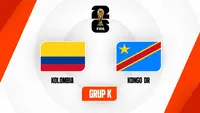 Timnas Kolombia Vs Timnas Kongo di Piala Dunia 2026. (Bola.com/Dok.Multimedia KLY).