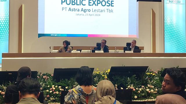 Paparan publik PT Astra Agro Lestari Tbk (AALI), Selasa (23/4/2024). (Foto: Liputan6.com/Arief RH)