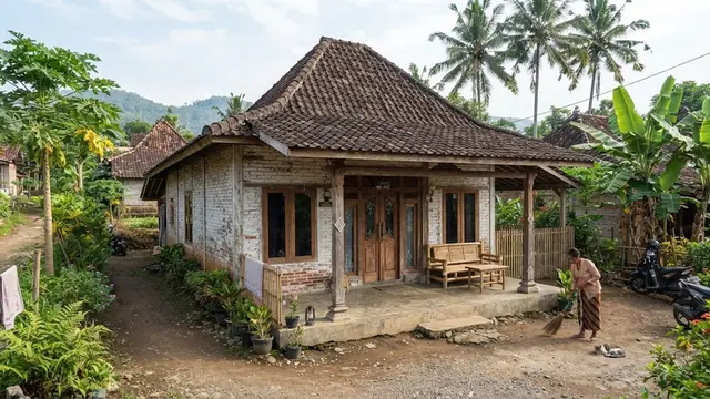 Model Rumah Sederhana Bergaya Tradisional di Desa