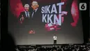 Calon Wakil Presiden nomor urut 3 Mahfud MD menyampaikan pidato politik saat konsolidasi 45 Hari menuju kemenangan Ganjar-Mahfud di Jakarta, Sabtu (30/12/2023). (Liputan6.com/Faizal Fanani)