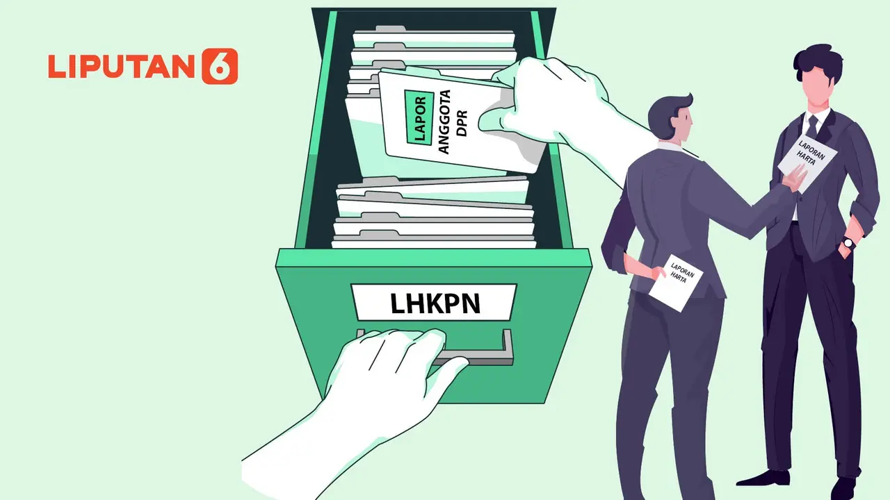 Banner Infografis Ratusan Wakil Rakyat Belum Sampaikan Laporan Harta Kekayaan Penyelenggara Negara atau LHKPN. (Liputan6.com/Abdillah)