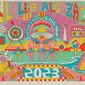 Poster&nbsp;Lollapalooza 2023 dibuat ilustrator Indonesia,&nbsp;Kendra Ahimsa. (dok. Twitter&nbsp;@lollapalooza)