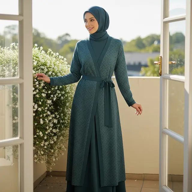 Cardigan Panjang Wanita Muslimah Model Terbaru