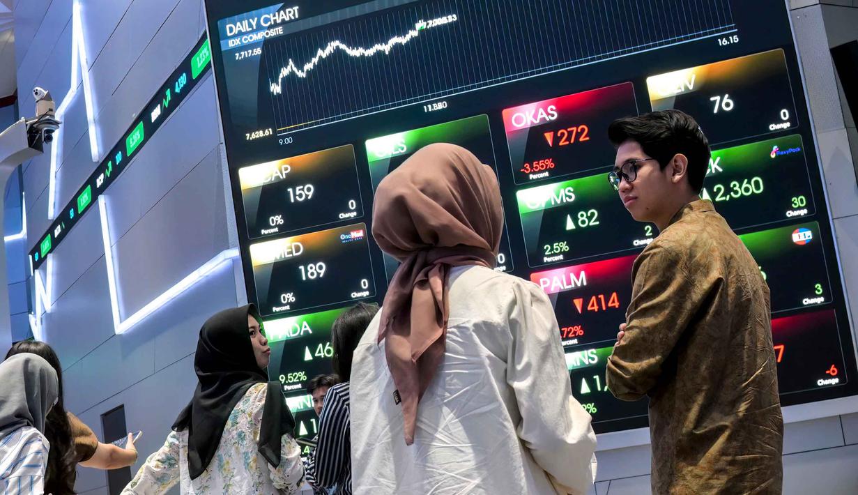 Meski beberapa saham mengalami kenaikan, namun ada juga yang mengalami penurunan. (BAY ISMOYO/AFP)