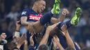 Trofi Coupe de France 2023/24 menjadi persembahan terakhir Kylian Mbappe untuk PSG. (AP Photo/Michel Euler)
