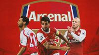 Arsenal - Jermaine Pennant, Cesc Fabregas, Jack Wilshere (Bola.com/Adreanus Titus)