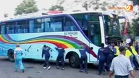 [VIDEO] 4 Bus Rombongan Haji Bojonegoro Tabrakan Beruntun
