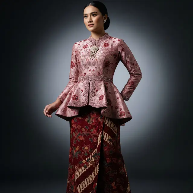 Padu Padan Warna Atasan Brokat Bawahan Batik