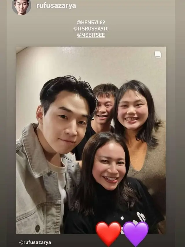 Rossa jumpa Henry Lau di Korea (Foto Instagram itsrossa910)