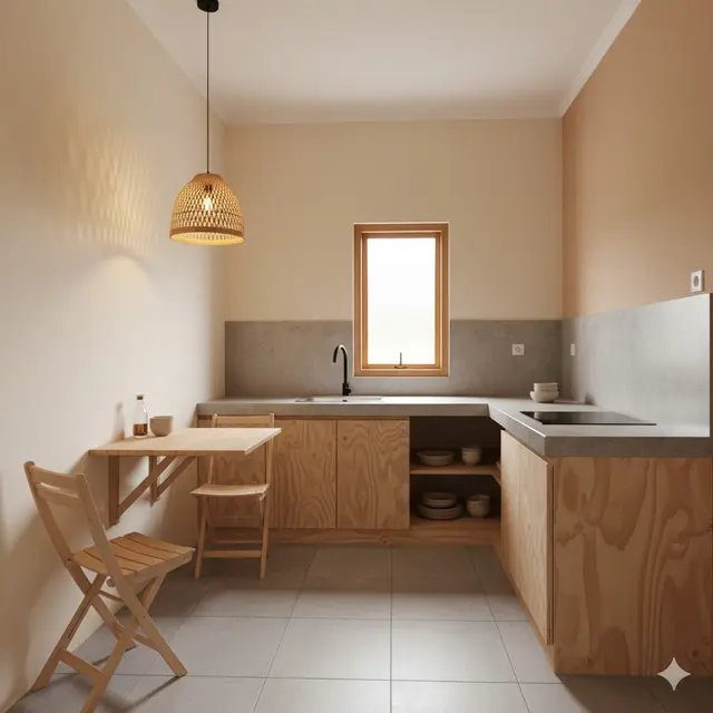 Dapur Rumah Kecil 2x2 Meter Gaya Japandi