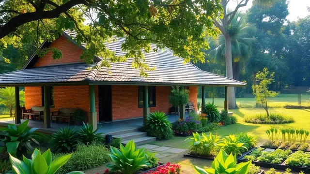 Rumah Sederhana dengan Halaman Kebun
