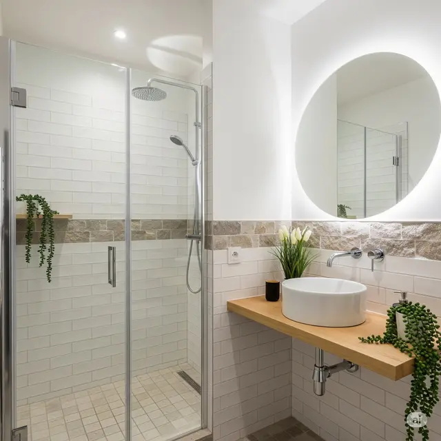 Kamar Mandi ‘Clean Look’ Aksen Batu Alam