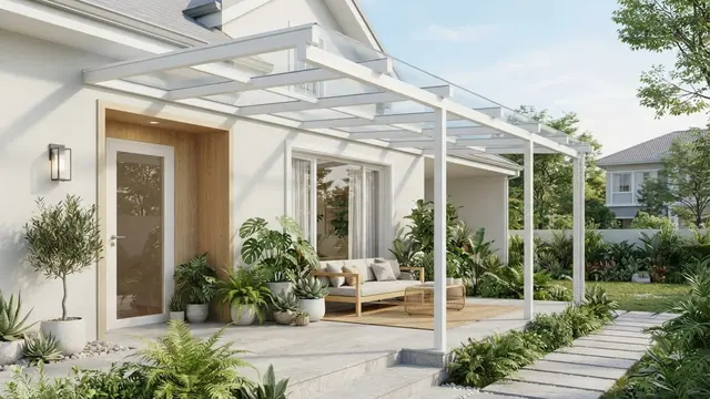 Inspirasi Kanopi Teras Rumah Minimalis Kombinasi Besi dan Kaca