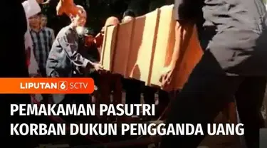 Pasangan suami istri asal Pesawaran, Lampung, yang jadi korban pembunuhan dukun pengganda uang Slamet Tohari di Banjarnegara, Jawa Tengah, dimakamkan di kampung halamannya.