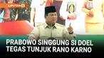 Presiden Prabowo Subianto secara tegas menyinggung sosok Wakil Gubernur Jakarta Rano Karno alias Si Doel depan para menteri. Kepala Negara menegaskan tak masalah dengan latar belakang partai pemenang dalam Pilkada.