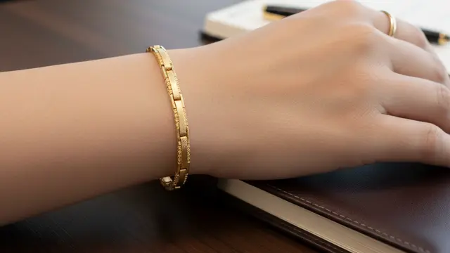 Gelang Batang Rantai Pasir Emas