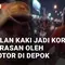 Pejalan kaki di Depok menjadi korban kekerasan oleh pemotor di trotoar Jalan Kartini. Insiden terjadi ketika korban meminta pengendara motor untuk lewat di jalan