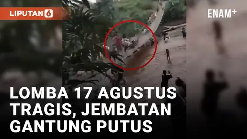 VIDEO: Innalillahi, Lomba 17 Agustus Berakhir Tragis Usai Jembatan Putus