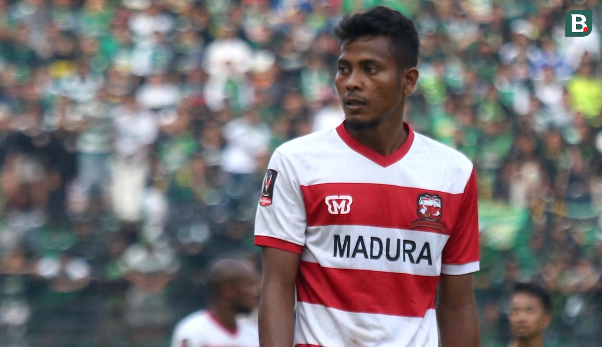 Gelandang Madura United, Zulfiandi. (Bola.com/Aditya Wany)