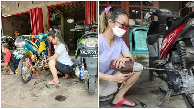 Viral Kisah Wanita Berprofesi Guru TK Ini Banting Setir Jadi Montir, Banjir Pujian