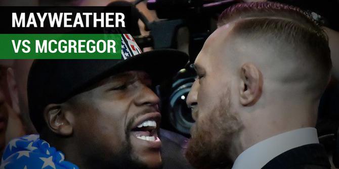 VIDEO: Adu Mulut Conor McGregor Vs Floyd Mayweather Jelang Laga