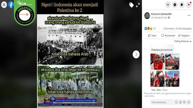 Gambar Tangkapan Layar Kabar Hoaks Tentang Eksodus TKA China