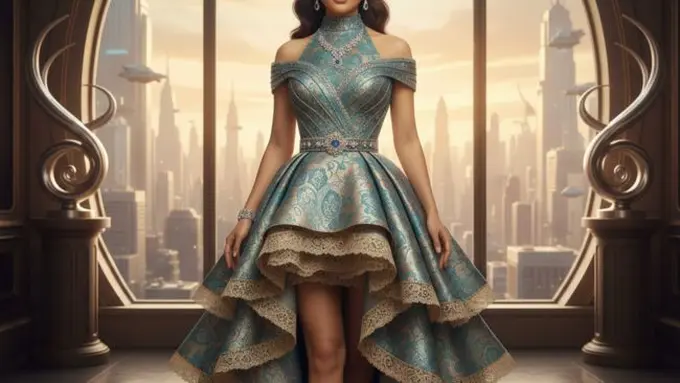 Model Dress Brokat Elegan yang Tren/Gemini AI