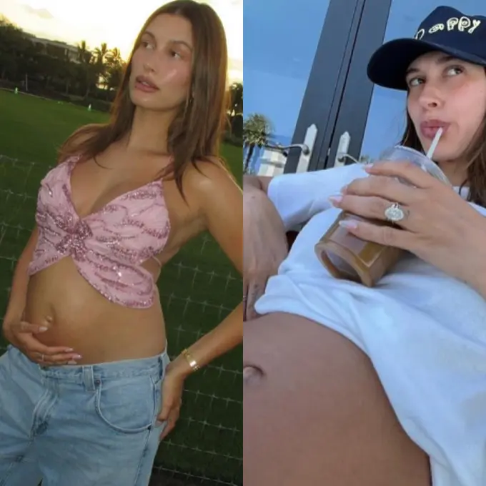 Hailey Bieber Pertama Kali Tunjukan Baby Bump