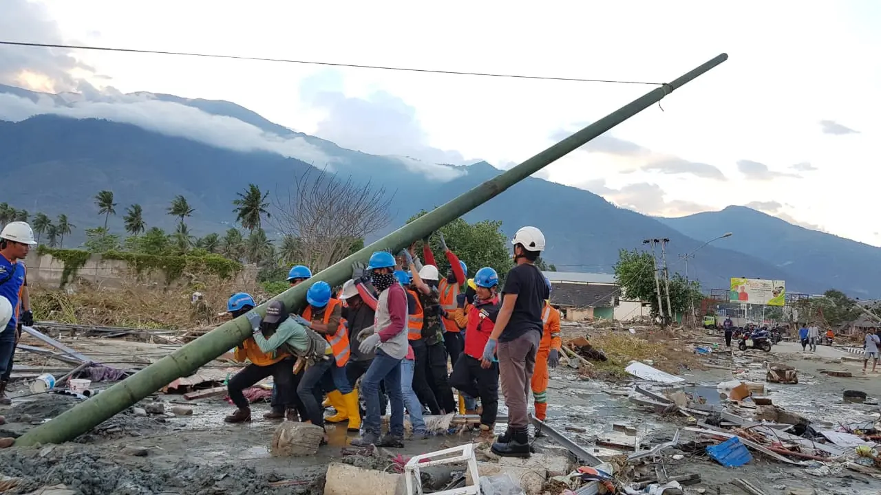 PT PLN (Persero) berhasil mengoperasikan kembali enam dari tujuh gardu induk yang ada di Palu. Dok Kementerian PUPR