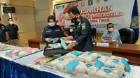 Barang bukti narkoba yang disita polisi. (Dian Kurniawan/Liputan6.com)