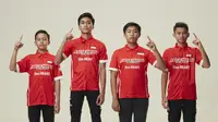 Pembalap binaan AHM, Herlian Dandi, Herjun Atna Firdaus, Azryan Dheyo Wahyumaniadi, dan Fadillah Arbi Aditama siap bersaing di ajang Asia Talent Cup 2021. (AHM)