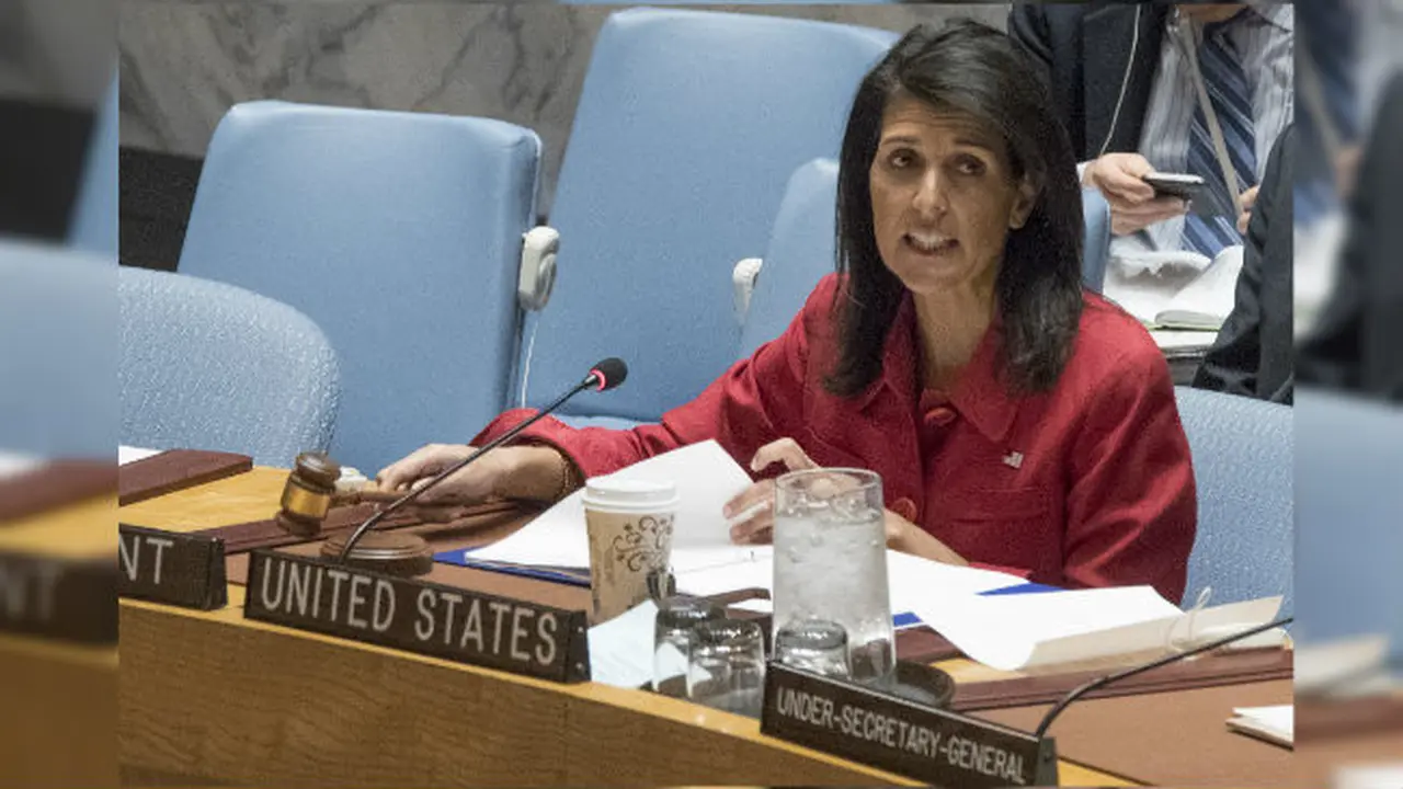 Dubes AS untuk PBB Nikki Haley (Mary Altaffer/AP)