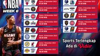 Jadwal dan Link NBA Live Regular Season Week 6. (Sumber: dok .vidio.com)