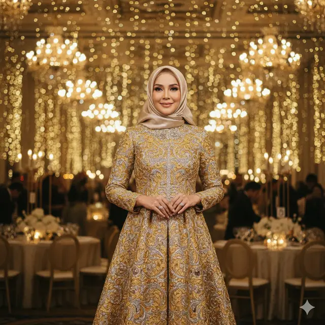 Kebaya Brokat Prada (dengan Furing) (Gemini AI)