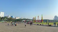 Suasana Monas usai dijadikan tempat perayaan HUT Jakarta. (Foto: Merdeka.com/Genantan Saputra).