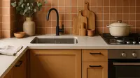 7 Ide Dapur dengan Dinding Keramik 2025, Bikin Ruang Masak Makin Estetik