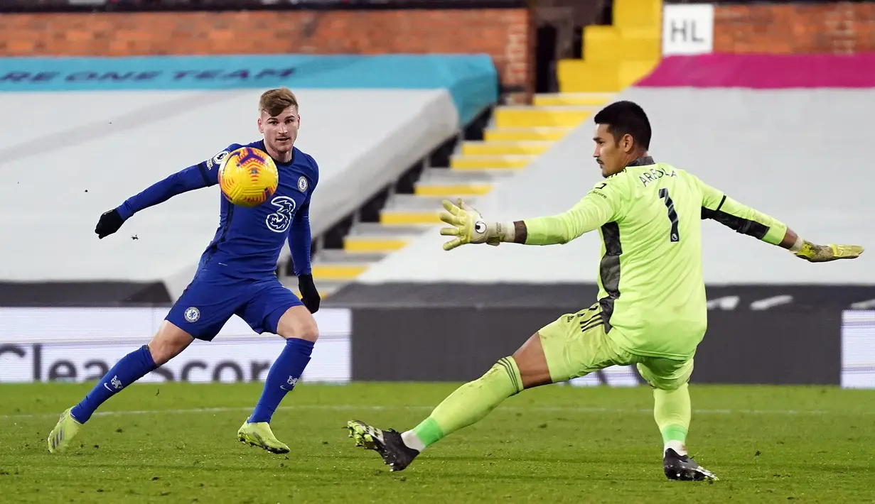 Tidak dapat disangkal bahwa Timo Werner adalah pemain hebat di RB Leipzig dengan torehan 100 gol dalam 150 penampilan. Di Chelsea dia baru menyumbang 5 gol dalam 23 penampilannya. (Foto: AFP/Pool/John Walton)