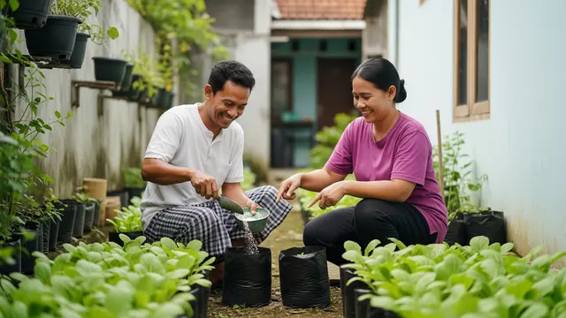 Cara Bikin Kebun Sawi Hijau di Polybag Panen 30 Hari