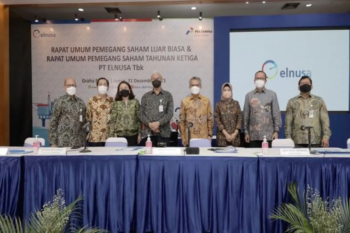 RUPSLB dan RUPST PT Elnusa Tbk pada Jumat (31/12/2021) (Foto: PT Elnusa Tbk)