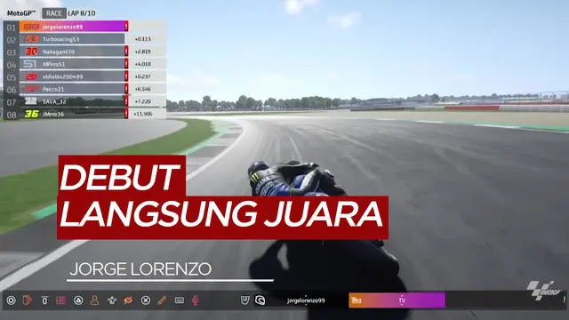 Berita Video debut di MotoGP Virtual Race, Jorge Lorenzo langsung Juara