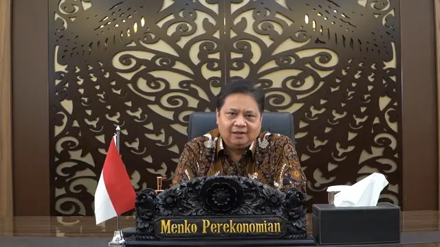 Menteri Koordinator Bidang Perekonomian Airlangga Hartarto dalam Webinar dengan tema Urgensi Peremajaan Sawit Rakyat (PSR) untuk Mendorong Pemulihan Ekonomi Nasional