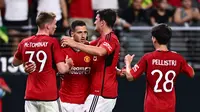 Usai duel melawan Dortmund, Manchester United akan melawan klub Prancis, Lens dilanjut dengan laga versus Athletic Bilbao. (AFP/Patrick T. Fallon)